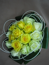 Bouquet rose & jaune