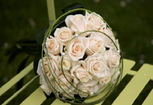 Bouquet de roses blanches